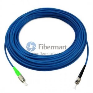 FC/APC to ST/UPC Simplex Singlemode 9/125 Armored Patch Cable