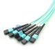 144 fibres OM4 24 brins MPO Trunk Cable 3.0mm LSZH/Riser