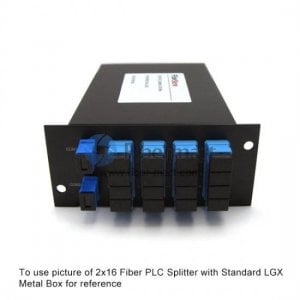 2x32 Fiber PLC Splitter mit 2U LGX Metallbox