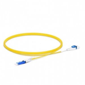 CS UPC to LC UPC Flat Clip Uniboot Duplex OS2 SingleMode PVC (OFNR) 2.0mm Fiber Optic Patch Cable 1m (3ft) 200/400G Network Connection