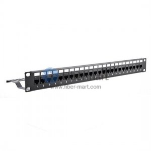 24 Ports Cat6 Unshielded Feed Through Patch Panel 1U
