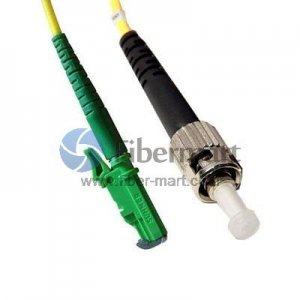 ST/UPC to LSH/APC Plenum(OFNP) Simplex 9/125 Single-mode Fiber Patch Cable
