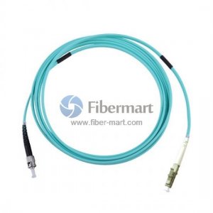 ST-LC Simplex OM3 Multimode Armored Fiber Patch Cable