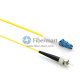 ST/APC to LC/UPC Plenum(OFNP) Simplex 9/125 Single-mode Fiber Patch Cable