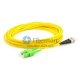 SC/APC to ST/UPC Plenum(OFNP) Duplex 9/125 Single-mode Fiber Patch Cable