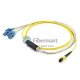 Câble de faisceau MTP vers LC (0,9 mm) monomode 8 fibres 4M, type de polarité A, faisceau LSZH jaune