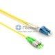FC/APC a LC/UPC Plenum(OFNP) Dúplex 9/125 Cable de conexión de fibra monomodo