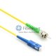 ST/APC to SC/UPC Plenum(OFNP) Simplex 9/125 Single-mode Fiber Patch Cable