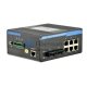 2x10/100Base-X SC to 6x10/100Base-T RJ-45 Industrial Managed Media Converter
