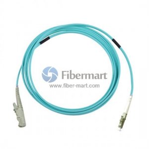 LC-LSH Simplex OM4 Multimode Armored Fiber Patch Cable