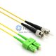 SC/APC to ST/UPC Plenum(OFNP) Duplex 9/125 Single-mode Fiber Patch Cable