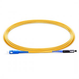 SC UPC to MU Simplex PVC/LSZH/OFNP 9/125 Single Mode Fiber Patch Cable