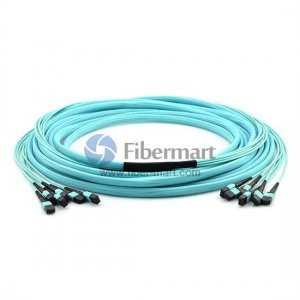 Cable troncal MTP multimodo OM3 de 72 fibras y 12 hilos, 3,0 mm, LSZH/Riser