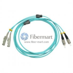 FC/UPC to LSH/UPC Duplex OM3 Multimode Armored Patch Cable
