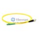 LC/APC to FC/UPC Plenum(OFNP) Simplex 9/125 Single-mode Fiber Patch Cable