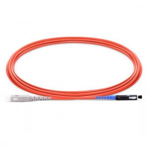 SC to MU Simplex PVC/LSZH/OFNP OM2 Multimode Fiber Optic Patch Cable