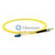 ST/APC to LC/UPC Plenum(OFNP) Simplex 9/125 Single-mode Fiber Patch Cable