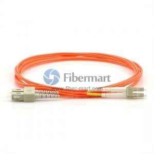 LC-SC Duplex OM1 Multimode Fiber Patch Cable