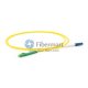 LC/APC to LC/UPC Plenum(OFNP) Simplex 9/125 Single-mode Fiber Patch Cable