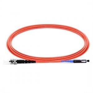 ST to MU Simplex PVC/LSZH/OFNP OM2 Multimode Fiber Optic Patch Cable