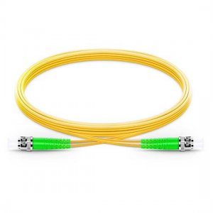 ST APC to ST APC Duplex PVC/LSZH/OFNP 9/125 Single Mode Fiber Patch Cable