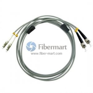 ST/UPC to LC/UPC Duplex Multimode OM1 Armored Patch Cable