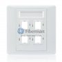 Salida de placa de pared de fibra óptica SC de 4 puertos