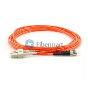 ST-LC Plenum(OFNP) Duplex Multi-mode Fiber Patch Cable