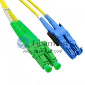 Cable de conexión de fibra monomodo dúplex 9/125 de LC/APC a LSH/UPC