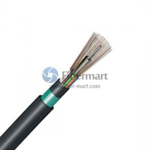4 Fibers Multimode Single Armor Double Jackets Stranded Loose Tube FRP Strength Member Waterproof Outdoor Cable - GYFTY53