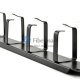 1U Horizontal Cable Management Panel Fixed Metal Rings