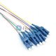 Câble de faisceau MTP vers LC (0,9 mm) monomode 8 fibres 4M, type de polarité A, faisceau LSZH jaune