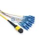 2M 8 Fibers Single-Mode 0.35dB MTP to LC(0.9mm) Harness Cable,Polarity Type A, LSZH Bunch Yellow