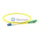 LC/APC to LC/UPC Plenum(OFNP) Duplex 9/125 Single-mode Fiber Patch Cable