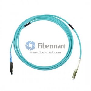 LC-MU Simplex OM4 Multimode Armored Fiber Patch Cable