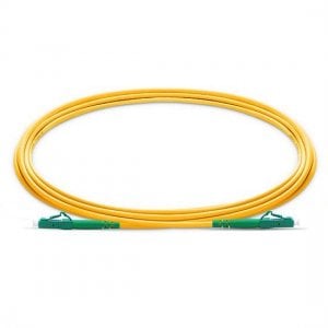 1M LC APC to LC APC Simplex 2.0mm PVC(OFNR) 9/125 Single Mode Fiber Patch Cable