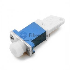 E2000/UPC-auf-FC/UPC-Hybrid-Simplex-Faseradapter, halb Kunststoff, halb Metall E2000/UPC-auf-FC/UPC-Hybrid-Simplex-Faseradapter, halb Kunststoff, halb Metall