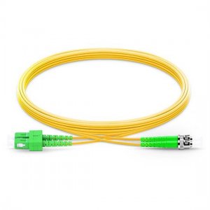 SC APC auf ST APC Duplex PVC/LSZH/OFNP 9/125 Singlemode-Glasfaser-Patchkabel SC APC auf ST APC Duplex PVC/LSZH/OFNP 9/125 Singlemode-Glasfaser-Patchkabel