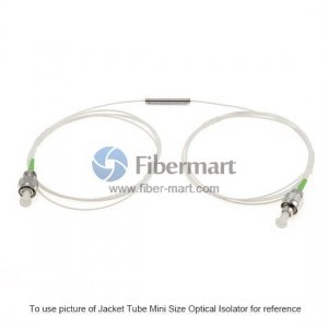 1M FC/APC 1310nm 900um Dual Grade Mantelrohr optischer Isolator in Minigröße 1M FC/APC 1310nm 900um Dual Grade Mantelrohr optischer Isolator in Minigröße