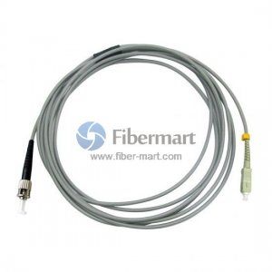 SC/UPC to ST/UPC Simplex Multimode OM1 Armored Patch Cable SC/UPC to ST/UPC Simplex Multimode OM1 Armored Patch Cable