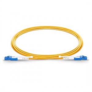 1M LC UPC to LC UPC Duplex 2.0mm PVC(OFNR) 9/125 Single Mode HD Fiber Patch Cable