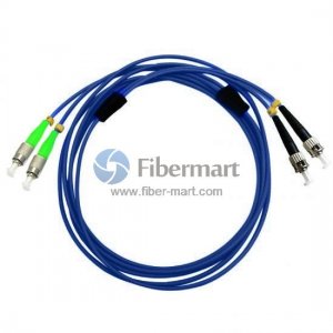 FC/APC zu ST/UPC Duplex Singlemode 9/125 gepanzertes Patchkabel FC/APC zu ST/UPC Duplex Singlemode 9/125 gepanzertes Patchkabel