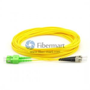 SC/APC zu ST/UPC Singlemode 9/125 Duplex Glasfaser Patchkabel SC/APC zu ST/UPC Singlemode 9/125 Duplex Glasfaser Patchkabel
