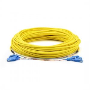 4 Fibers SC to SC 9/125 Single Mode MultiFiber PreTerminated Breakout Trunk Cable 4 Fibers SC to SC 9/125 Single Mode MultiFiber PreTerminated Breakout Trunk Cable