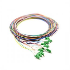 1M 12 Fasern LC/APC SingleMode farbcodierter Glasfaser-Pigtail, unummantelt 1M 12 Fasern LC/APC SingleMode farbcodierter Glasfaser-Pigtail, unummantelt