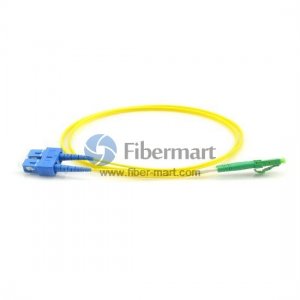 LC/APC to SC/UPC Singlemode 9/125 Duplex Fiber Patch Cable LC/APC to SC/UPC Singlemode 9/125 Duplex Fiber Patch Cable
