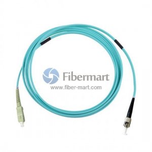 SC-ST Simplex OM4 Multimode Armored Fiber Patch Cable SC-ST Simplex OM4 Multimode Armored Fiber Patch Cable