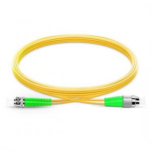 FC APC to ST APC Duplex PVC/LSZH/OFNP 9/125 Single Mode Fiber Patch Cable FC APC to ST APC Duplex PVC/LSZH/OFNP 9/125 Single Mode Fiber Patch Cable