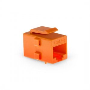 Cat5e RJ45 (8P8C) Unshielded Coupler Keystone Insert Module Orange Cat5e RJ45 (8P8C) Unshielded Coupler Keystone Insert Module Orange