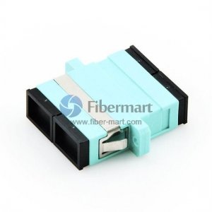 SC/UPC to SC/UPC OM3 Duplex Plastic Fiber Adapter SC/UPC to SC/UPC OM3 Duplex Plastic Fiber Adapter
